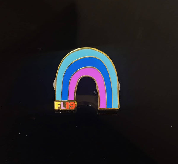 Blue Rainbow Logo Pin Badge