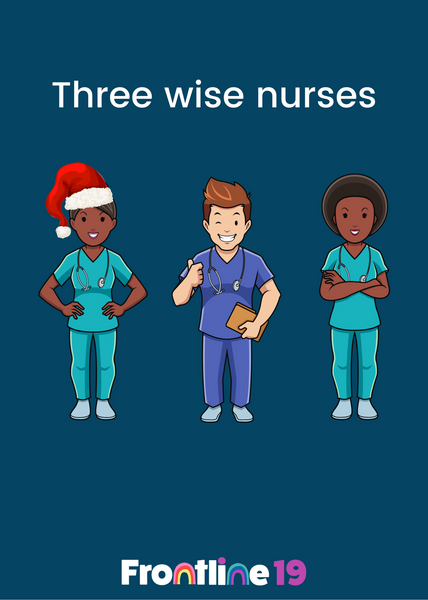 Christmas card - Three wise nurses - Pack of 10