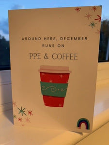 Christmas Cards - PPE & Coffee - Pack of 10